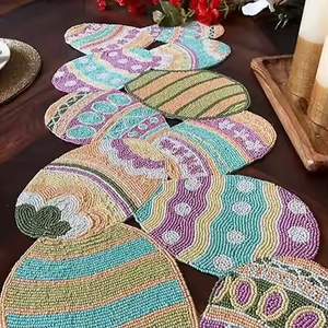 100% plus pur à la main perlé chemins de Table napperons brodé Halloween récolte automne automne haute qualité chemin de Table napperon - Product Image 4