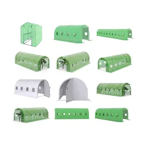 Tùy Chỉnh Vườn Sân Sau Heavy Duty Nhựa PE Phim Nhỏ Polytunnel Đi Bộ Trong Nhà Kính Cho Cây Trồng