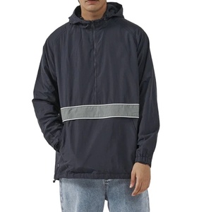 Chaqueta cortavientos de nailon de alta calidad para hombre, estilo informal a la moda, cierre de cremallera, prendas de vestir exteriores a prueba de viento de talla grande - Product Image 1