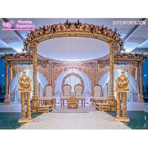 Mandap Roshni para Bodas Indias de Lujo, Exclusivo Mandap para Eventos de Boda Hindúes, Mandap de Dos Pilares, Increíble Mandap para Bodas Indias - Product Image 1