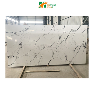 Chất lượng cao cuarzo 15-30 mét Độ dày nhà máy thiết kế hiện đại Thiết kế trắng thạch anh nhà bếp Countertop - Product Image 3