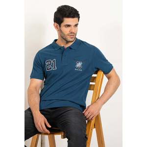 DAMLA Hochwertige Atmungsaktive Baumwollmischung für Polo-T-Shirts Einfarbig Dunkel Gefärbtes Oxford Gestricktes Kurzarm-Shirt Locker Geschnitten ODM für Golf - Product Image 3