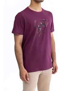 Haut classement plaine coton lourd 250 280 320g t-shirt hommes impression personnalisée logo col montant blanc t-shirt surdimensionné hommes T-shirt pour hommes - Product Image 6