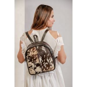 Sac à dos en cuir de vachette bohème fait main poche mi-zippée petite taille sacs en cuir véritable sacs antivol portables unisexe avec fermeture à cordes - Product Image 2