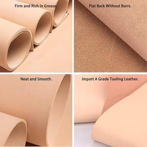 Vente en gros de feuilles de cuir de vachette de haute qualité en cuir véritable pour l'artisanat de couleurs personnalisées pour sacs à main ceintures chaussures - Product Image 3