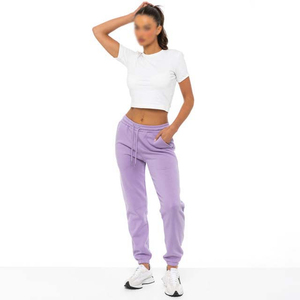 Wholesale Summer Sweatpants 100% Cotton Baggy Style Jogger Pants with Custom Logo Green Sportswear <b>Trousers</b> <b>Women</b> Winter Workout - Product Image 4