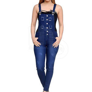 Nouveau femmes jean mode Hip Hop combinaison bavoir pantalon hommes Denim charpentier salopette pleine longueur pantalons décontractés pantalon ample - Product Image 1