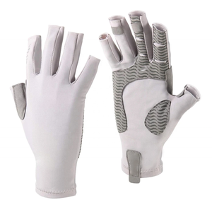 Guantes de pesca de medio dedo, material sintético, unisex, para todas las estaciones, diseño sin cordones, transpirables, impermeables - Product Image 1