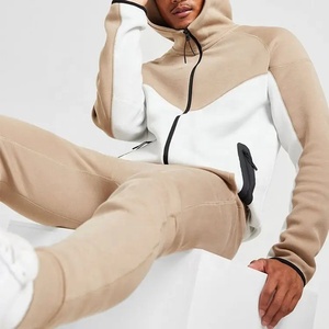 Conjunto Deportivo Ligero de Invierno para Hombre, Sudadera con Capucha y Cremallera de Forro Polar con Logotipo Personalizado de Buena Calidad y Pantalones Deportivos - Product Image 2