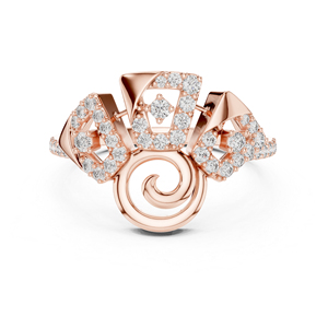 Anillo de Diamante Cultivado en Laboratorio, Chapado en Oro Rosa de 14K, Redondo, para Mujer, 0.35 Ct, Certificado IGI |   Ropa de Fiesta a la Moda |   Diamante Cultivado Nuevo - Product Image 1