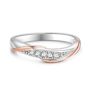 แหวนแต่งงานคู่รักแบบเกลียว เจลูเลีย คลาสสิค ชุบโรเดียม เงินสเตอร์ลิง - Product Image 5