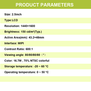 Wiseeco tùy chỉnh VR AR kính hiển thị giải pháp <span class=keywords><strong>2.5</strong></span> inch Màn hình TFT 1440*1600 mipi 150cd/m2 LCD hiển thị bảng điều chỉnh mô-đun - Product Image 5