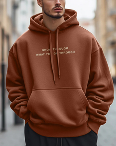 Sweats à capuche graphiques surdimensionnés avec logo personnalisé de meilleure qualité pour hommes 480 GSM polaire lourde brossée 100% coton - Product Image 1