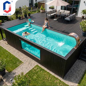 Piscina Exterior de Lujo Ecológica y Duradera con Borde Infinito, Brasero Integrado y Diseño Apto para Niños - Product Image 1