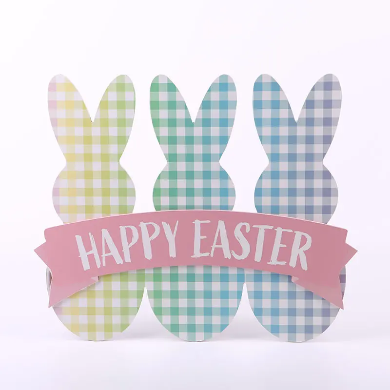 Manufacturer wholesale Easter wood products bunny hanging boards creative home decoration hanging boards