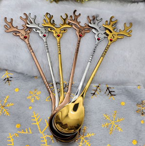 Cuillère à thé et café de luxe avec poignée en métal Cuillère à dîner classique en acier inoxydable pour couverts à café et à thé - Product Image 5