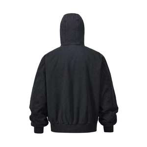 Hot Selling Handsome Style Men's Thick Jackets Plus Size Winter Varsity Men's <b>Garment</b> Washed Full Zip up Jacket - Product Image 3
