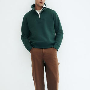 Wholesale Warm Winter Heavyweight Cotton Men's Fitness Quarter <b>Zip</b> Sweater Tech Fleece Sweatshirt <b>1</b>/<b>4</b> <b>Zip</b> Pullover <b>Jumper</b> - Product Image 6