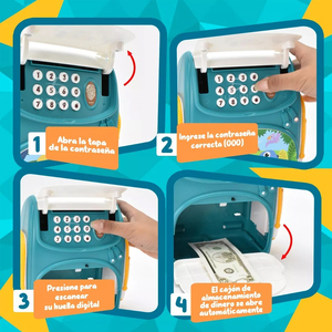 Salvadanaio a Forma di Zaino in Plastica con Design Dinosauro - Product Image 3