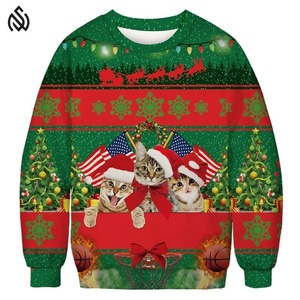 Mode femmes impression sweat de noël 100 polyester surdimensionné 3d Sublimation sweat de noël - Product Image 1