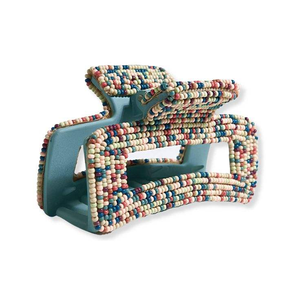 Barrette à cheveux brodée de fleurs en perles pour un usage quotidien, barrette à cheveux en perles brodées à la main de haute qualité pour femmes - Product Image 5