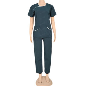 Personalizado cómodo de manga corta Hospital Scrubs Stand Collar Uniforme Set para trabajadores de la salud - Product Image 2