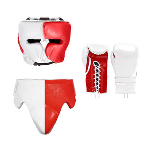 Ensemble de boxe en cuir véritable, gants de sparring MMA personnalisés, équipement de boxe, gants MMA pour l'entraînement, ensemble d'équipement de sparring Taekwondo - Product Image 1