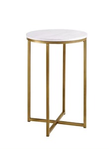 โต๊ะข้างหินอ่อนและทองเหลืองสุดหรูทำด้วยมือพร้อมท็อปหินอ่อนสำหรับโต๊ะกาแฟ - Product Image 3