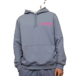 Sweat-shirts à capuche unisexes rouges personnalisés en gros, haute qualité, épaules tombantes, respirants, séchage rapide, 100% coton molletonné/french terry - Product Image 4