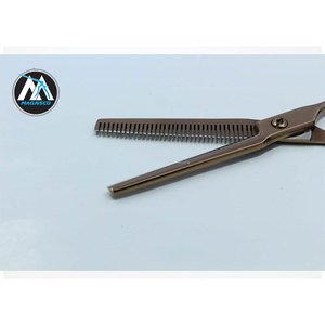 Ciseaux amincissants pour cheveux de 7 pouces Ciseaux à texturer professionnels, acier japonais 440C, poignée de grue décalée (RoseMist Gold) - Product Image 4