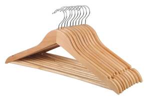 DRIVEN <b>COAT</b> HOT SELLING WHOLESALE <b>WOODEN</b> HANGERS for Displaying Clothes Bags in Kitchen Wardrobe or Bathroom - Product Image 3