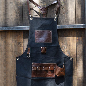 Produit le plus vendu Tabliers en cuir de conception personnalisée OEM ODM Service Tablier en cuir personnalisé de conception unique - Product Image 3