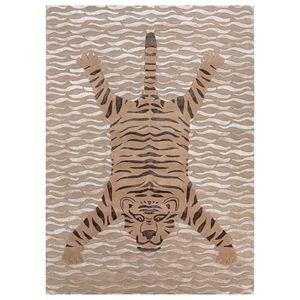 Premium Quality Brown Tiger Abstract Loop <b>Pile</b> Silk/Wool PET Friendly Floor Rugs Eco-Friendly Custom Design Cut <b>Pile</b> Prayer Hand - Product Image 1