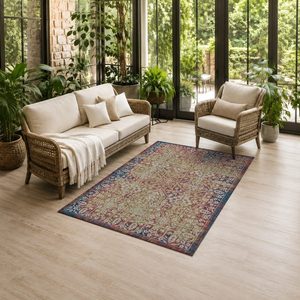 <b>RUGS</b> DEPOT LXDP-0137 Wholesale Terracotta Gold Traditional Medallion Digital Printed Machine Washable Chenille Area <b>Rug</b> <b>Non</b> <b>Slip</b> - Product Image 6
