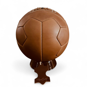 Geoffrey ลูกฟุตบอลหนังวัวสไตล์วินเทจย้อนยุคฐานไม้สีน้ำตาลขนาด5ถุงยาง13เป็นมิตรกับสิ่งแวดล้อม - Product Image 1