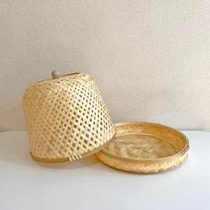 Vintage Winnowing Storage Basket for Meal Reusable Bamboo Food <b>Tent</b> <b>Cover</b> Dinning Accessories - Product Image 2