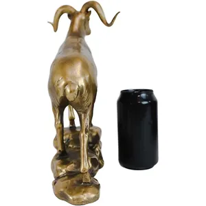 Estatuilla redonda de aluminio chapada en oro hecha a mano de lujo, diseño moderno de Feng Shui, decoración del hogar, arte coleccionable, exportaciones de ZAHID, ZE-3383R - Product Image 3