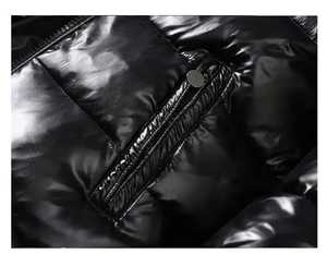 เสื้อแจ็คเก็ตบอมเบอร์แบบมีฮู้ดสำหรับเล่นสกีและล่าสัตว์ ใช้แบตเตอรี่ 7.4V ผลิตตามสั่ง สีดำเคลือบผิว ผ้าโพลีเอสเตอร์กันน้ำ กันลม คอตั้ง แบบลำลอง รับผลิตแบบ OEM - Product Image 4