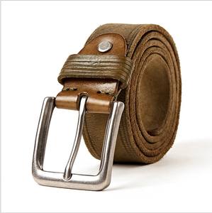 Ceinture en cuir de vache pour homme, de couleur marron foncé, de marque, avec boucle en acier, respirante, imperméable, décontractée, pour affaires, logo personnalisable - Product Image 5