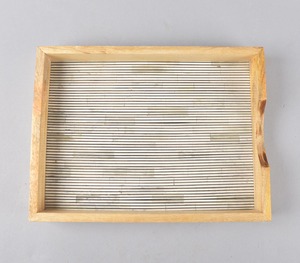 Artisanat Rectangulaire Forme Os Incrustation Plateau Maison Plateau Décoratif pour Table Basse Motif Unique Essayez Os Artisanat - Product Image 1