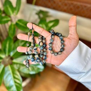 Tasbih en résine naturelle, perles de prière rondes roses, tasbeeh en résine, prière musulmane, chapelet islamique, fabricant indien - Product Image 1