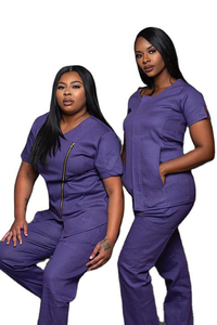 Conjuntos de Uniformes Médicos Personalizados de Moda para Mujer, Pantalones Deportivos de Poliéster, Rayón y Elastano, Talla Personalizable - Product Image 3