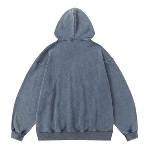 Custom Acid Wash Hoodies Hombres Unisex Pullover Oversized Cotton Streetwear Hoodies - Product Image 2