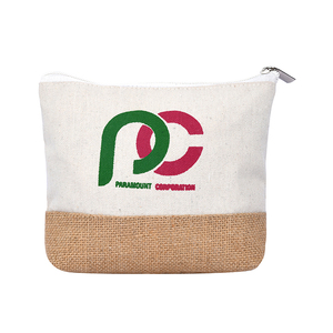 Pochette de maquillage en toile de coton biologique écologique personnalisée Funky à la mode fermeture éclair durable lettre personnalisée imprimée par sublimation - Product Image 2