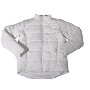 Oem veste en duvet matelassée blanche de haute qualité, de couleur unie, en 100% coton épais et sublimation, avec logo personnalisé - Product Image 2