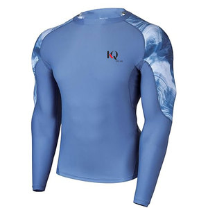 Haut de sport pour homme à manches longues, léger, respirant, écologique, séchage rapide, en Spandex/Polyester, idéal pour la gym et l'entraînement - Product Image 1