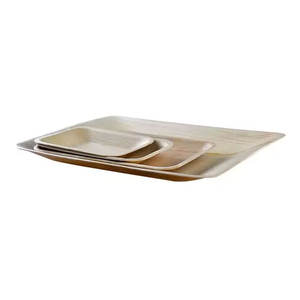 Assiettes de feuille de palmier rectangle profond biodégradables jetables les plus vendues, disponibles en différentes tailles pour le service de nourriture de mariage - Product Image 6