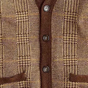 ออกแบบเสื้อคาร์ดิแกนของคุณเอง เสื้อผ้าผู้ชาย เสื้อสเวตเตอร์แขนยาว สีพื้น แต่งแพทช์ คุณภาพสูง ผ้าขนสัตว์ผสมฝ้าย ระบายอากาศได้ดี เสื้อสเวตเตอร์ผู้ชาย - Product Image 3