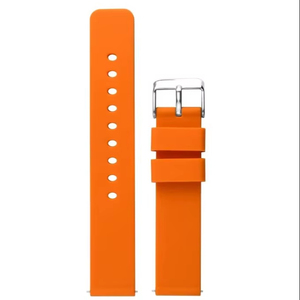 JD417 Orange Unisex 20mm Silicone Soft Sport <b>Watch</b> Band Smartwatch Adjustable Waterproof Breathable <b>Watch</b> Parts <b>Watch</b> Strap - Product Image 1