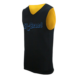 Unisexe # Maillot de basket universitaire 5 Acuff Jr. cousu, 100 % polyester, antibactérien, col en V, sans manches, coupe classique - Product Image 4